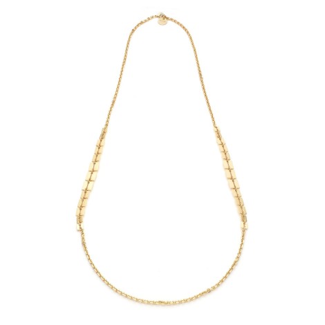 Collana Unoaerre Lux Dorata Maglie Quadrate Lunga