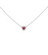 Collana Cuore Rubino E Diamanti Oro Bianco 9kt