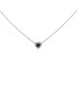 Collana Cuore Zaffiro E Diamanti Oro Bianco 9kt