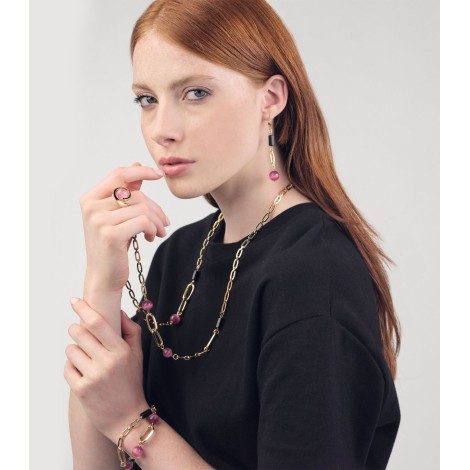 Collana Unoaerre Gipsy Con Sfere Rosa