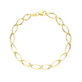 Bracciale Ovali Oro Giallo 9k Lisci