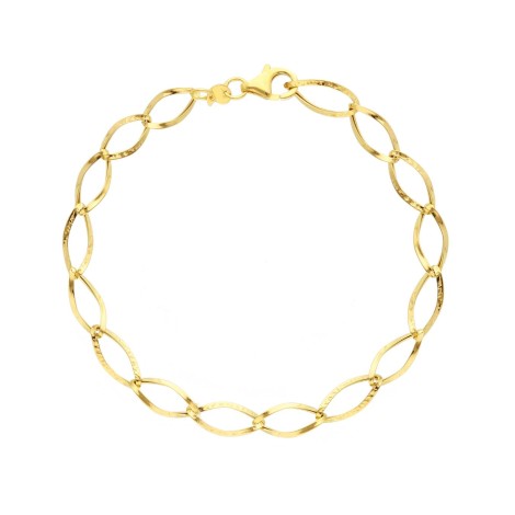 Bracciale Ovali Oro Giallo 9k Lisci