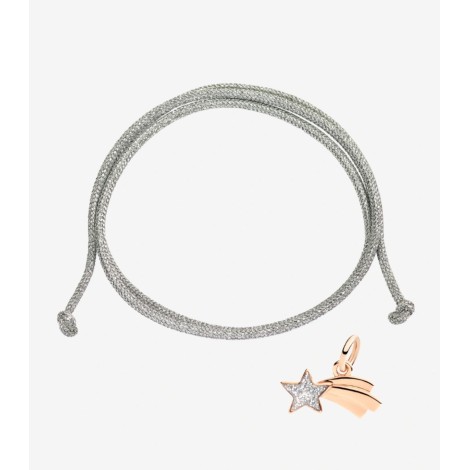 Ciondolo Dodo Stella Cometa Oro Rosa 9KT Smalto Glitter