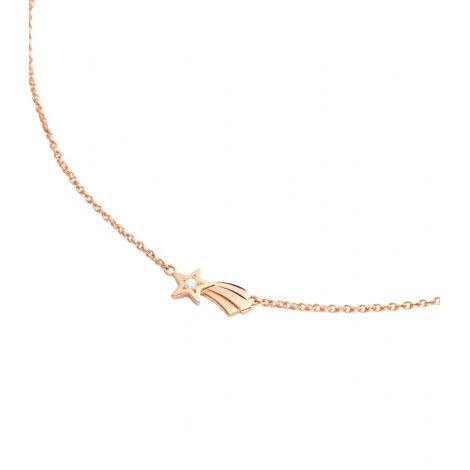 Collana Dodo Stella Cometa Oro Rosa 9KT Diamante