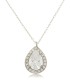 Collana Goccia Oro Bianco 9kt Zirconi