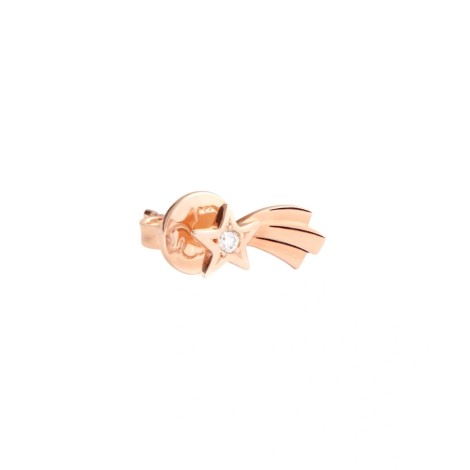 Orecchino Singolo Dodo Stella Cometa Oro Rosa 9KT Diamante