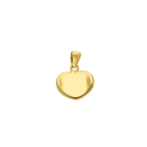 Ciondolo Cuore Oro Giallo 9Kt Bombato