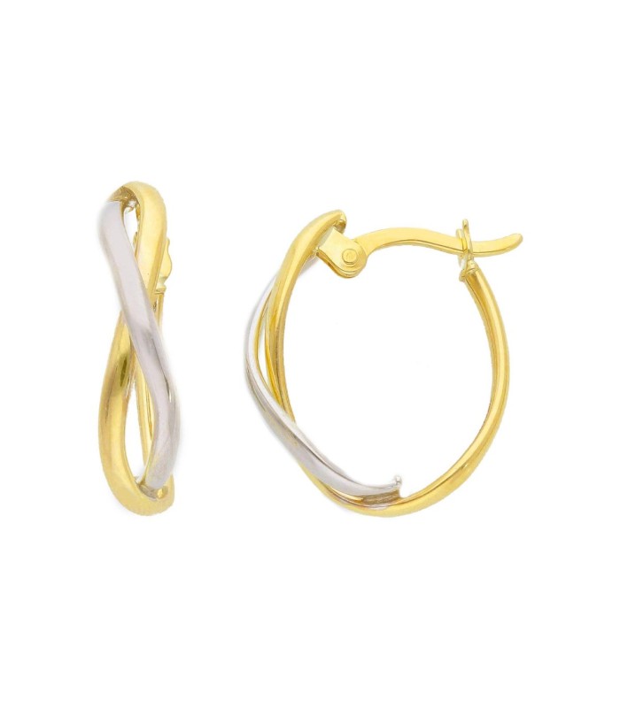 Orecchini Circolari In Oro Giallo 9 Carati (375): Cerchio 6mm Con Chiusura A Farfalla