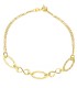 Bracciale Ovali Oro Giallo 9k Doppio Filo
