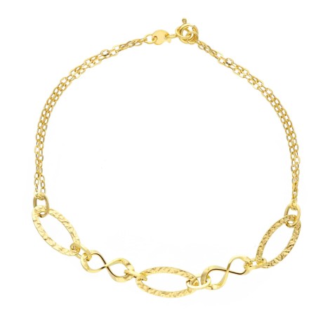 Bracciale Ovali Oro Giallo 9k Doppio Filo