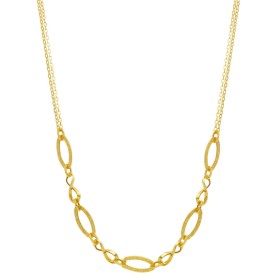 Collana Ovali Oro Giallo 9kt Doppio Filo