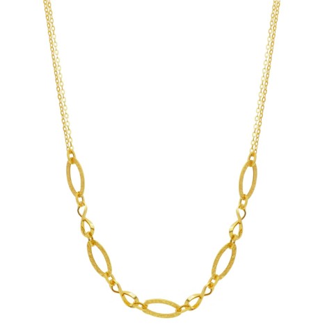 Collana Ovali Oro Giallo 9kt Doppio Filo