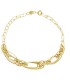Bracciale Ovali Lisci Oro Giallo 9k Intrecciati