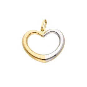 Ciondolo Cuore Due Ori 9Kt