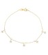 Bracciale Stelle Pendenti Oro Giallo 9k Zirconi