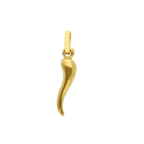 Ciondolo Corno Oro Giallo 18Kt Liscio