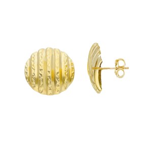 Orecchini Lobo Bottone Oro Giallo 18kt