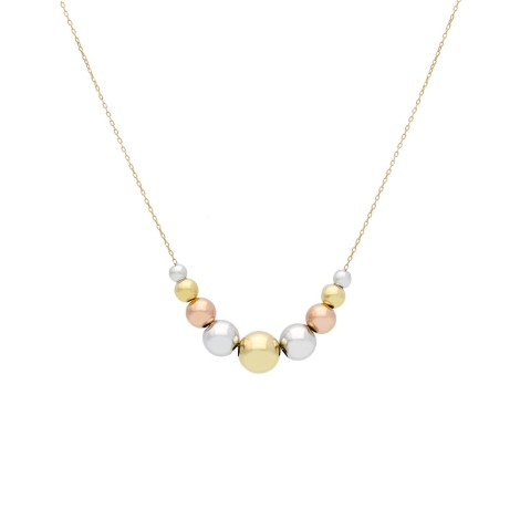 Collana Sfere Tre Ori 18kt