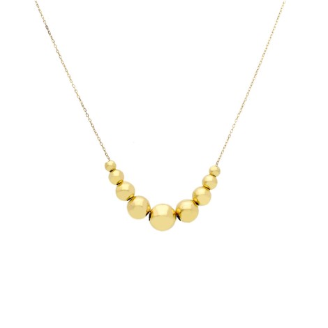 Collana Sfere Lisce Oro Giallo 18kt