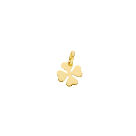 Ciondolo Quadrifoglio Oro Giallo 18kt Piccolo