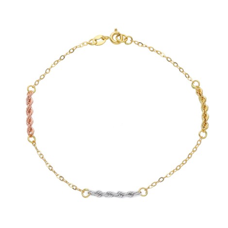 Bracciale Maglia Tre Ori 18kt