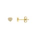 Orecchini Lobo Cuore Oro Giallo 9kt Zirconi