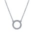 Collana Cerchio Oro Bianco 9kt Zirconi