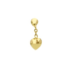 Monorecchino pendente Cuore Oro Giallo 9kt