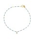Bracciale Sfere Oro Giallo 9k Smalto e Zircone