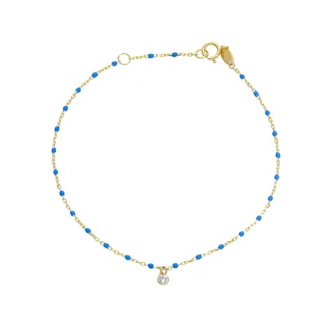 Bracciale Sfere Oro Giallo 9k Smalto e Zircone
