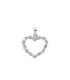 Ciondolo Cuore Oro Bianco 9Kt Intrecciato
