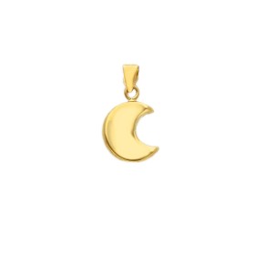 Ciondolo Luna Oro Giallo 9Kt Bombata