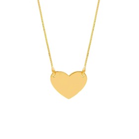 Collana Cuore Oro Giallo 9Kt Piatto