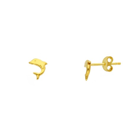 Orecchini Lobo Mini Delfino Oro Giallo 9kt