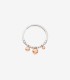 Anello Dodo Bollicine Argento e Oro Rosa ADBALL3/9/A
