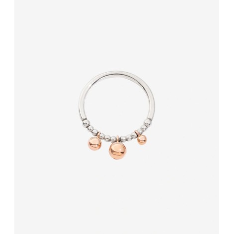 Anello Dodo Bollicine Argento e Oro Rosa ADBALL3/9/A