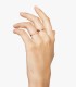 Anello Wave Dodo Essentials Oro Rosa 9kt Diamante Bianco 0,096 ct