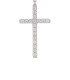 Ciondolo Croce Oro Bianco 18kt Zirconi