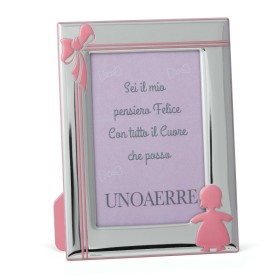 Unoaerre Cornice Portafoto Argento Bimba Fiocco 13x18