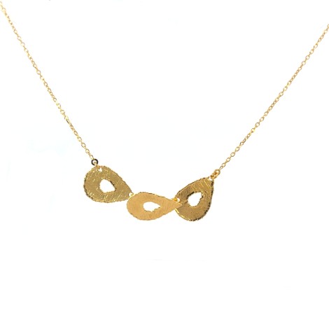 Collana Tre Gocce Argento Satinate