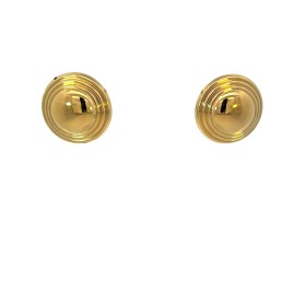 Orecchini Lobo Bottoni Argento Rigati