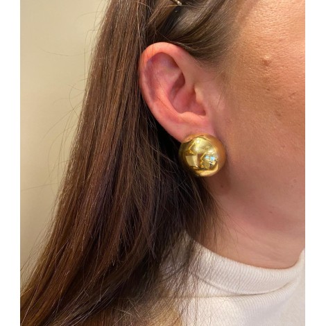 Orecchini Lobo Sfera Argento