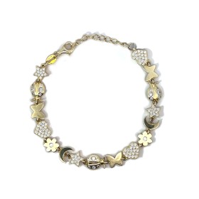 Bracciale Argento Dorato e Zirconi
