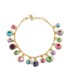 Bracciale Argento Dorato e Zirconi Colorati