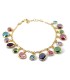 Bracciale Argento Dorato e Zirconi Colorati