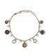 Bracciale Argento Dorato e Zirconi Colorati