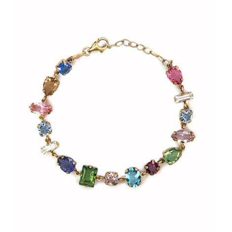 Bracciale Argento Dorato e Zirconi