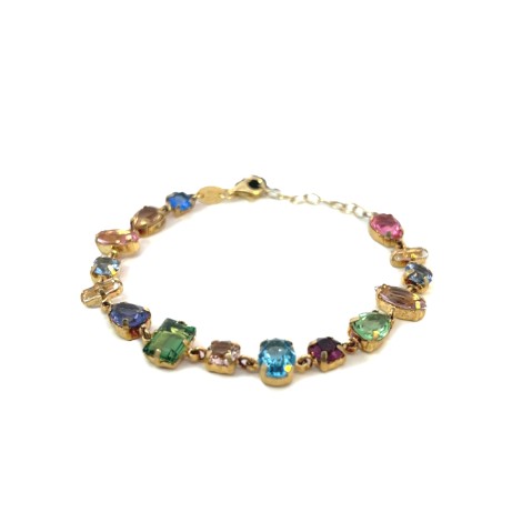 Bracciale Argento Dorato e Zirconi