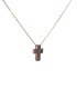 Collana Croce Diamanti Brown Oro Rosa 9kt