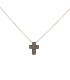 Collana Croce Diamanti Brown Oro Rosa 9kt